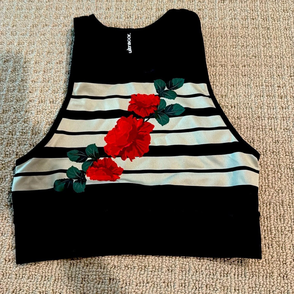 ULTACOR ALTITUDE LA VIE EN ROSE FLORAL CROP TOP BRA Women’s Size S